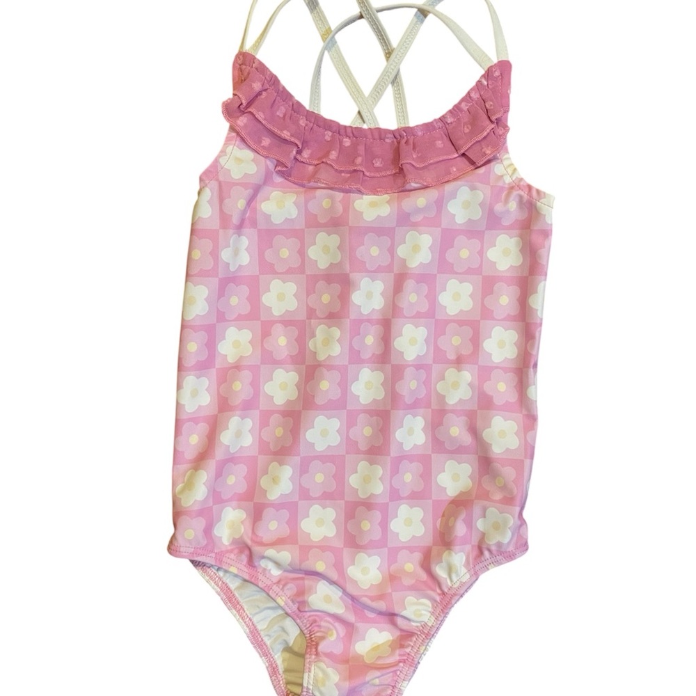 Always In Bloom Ruffle One Piece Swim Beachy Barbie